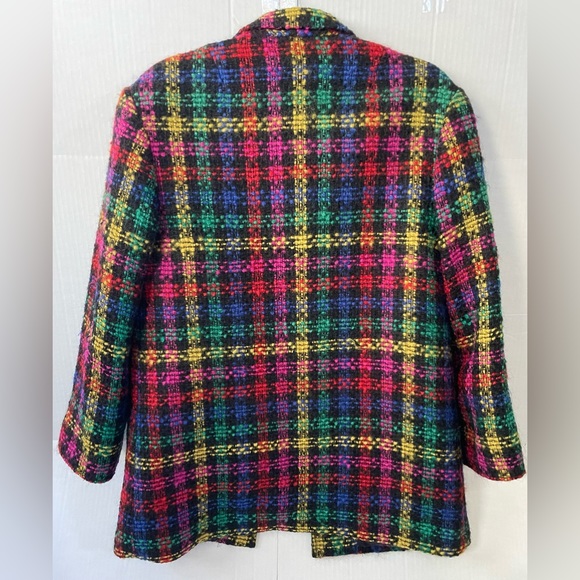 Vintage 80’s Roth Le Cover Sport Wool Rainbow Jacket Size 12 - Picture 6 of 10